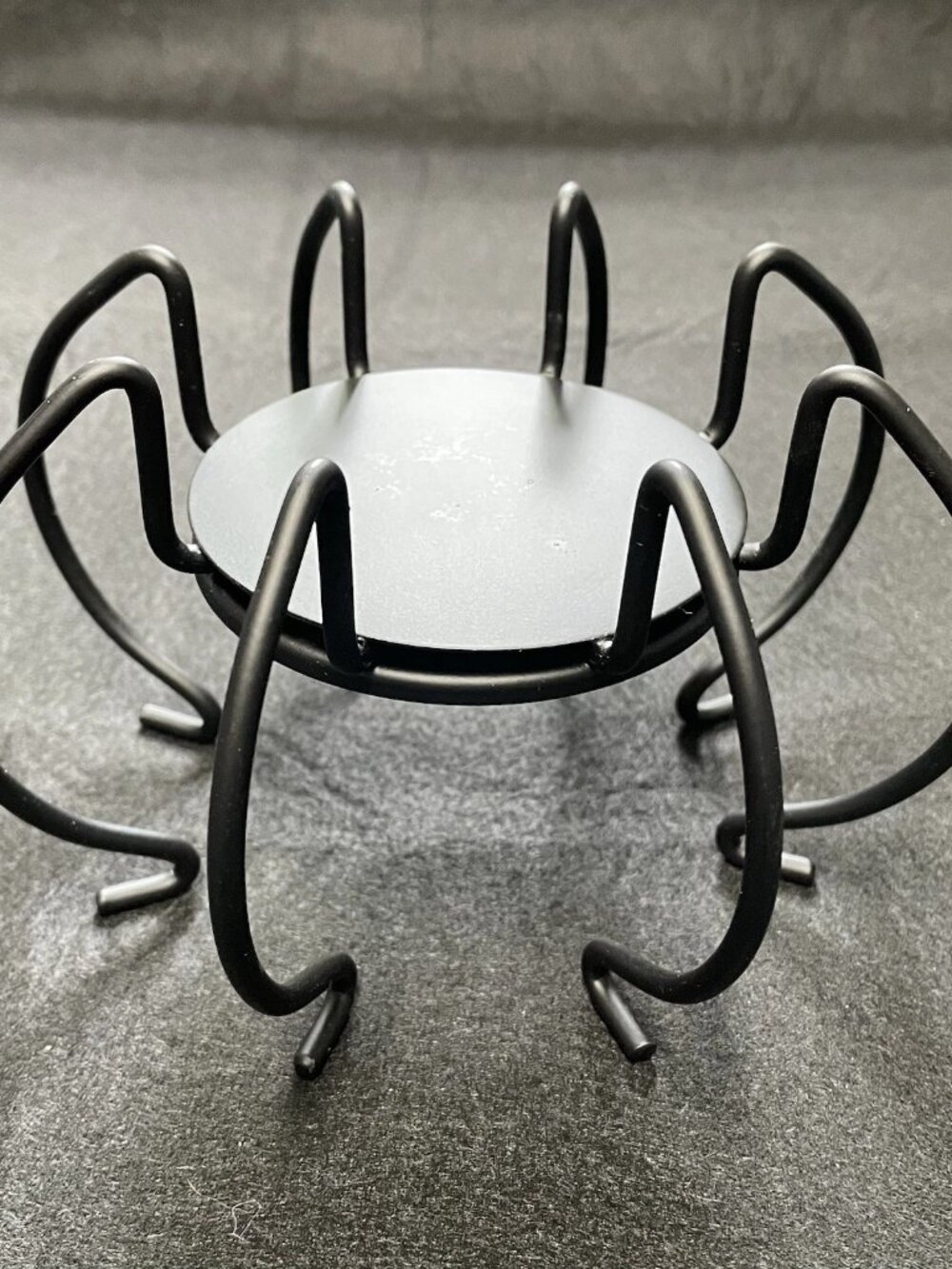 PartyLite Spider Candle Holder Black Metal Halloween Decor